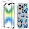 Pouzdro a kryt na mobilní telefon Apple Pouzdro PROTEMIO 49231 DUAL ART Odolný kryt Apple iPhone 14 Pro BUTTERFLY