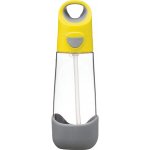 b.box Láhev s brčkem žlutá/šedá 600 ml – Zboží Mobilmania