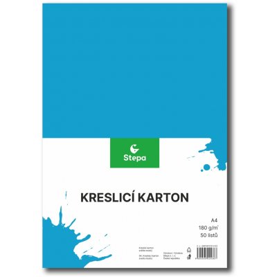 Karton barevný kreslicí A4 210 x 297mm 50 listů/180g světle modrý – Zboží Dáma