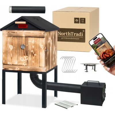 TRENDIE Udírna dřevěná s kovovou střechou – Zbozi.Blesk.cz