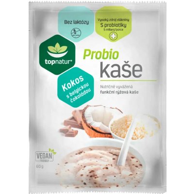 TOPNATUR Probio kaše kokos s belgic.čokoládou 60 g – Zboží Dáma