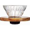 Alternativní příprava kávy Hario Dripper V60-01 Glass Olive Wood