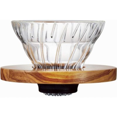 Hario Dripper V60-01 Glass Olive Wood – Zboží Mobilmania