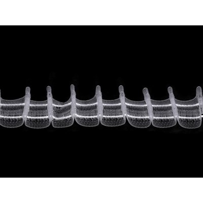 Záclonovka šíře 25 mm tužkové řasení, střední, transparent (bal. 50) – Zboží Dáma