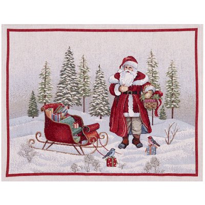 Tegatex Gobelínové prostírání Vánoční Santa Claus se sáněmi 35x45cm