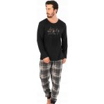 1P1228 Ferrari pánské pyžamo dlouhé černé – Zboží Mobilmania