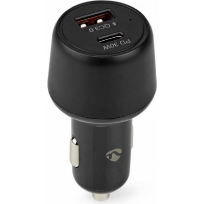 NEDIS nabíječka do auta/ 48 W/ dva výstupy/ 12 - 24 V DC/ 3.0 A/ USB-A/ USB-C/ automatická volba napětí/ černá – Zboží Mobilmania