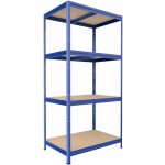 Biedrax Regál 35 x 75 x 180 cm 4 police modrý – Sleviste.cz