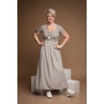 Italy fashion Dlouhé šaty ROSA Cappuccinová – Zbozi.Blesk.cz