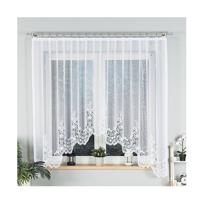 Dekorační oblouková krátká záclona na žabky BERENIKA 170 bílá 300x170 cm MyBestHome – Zboží Mobilmania
