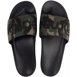 Meatfly pánské pantofle Hudson Black Camo Ripstop Černá