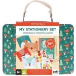 Petit Collage Kreativní kufřík zelený Dopisní souprava se zvířátky – Zboží Dáma