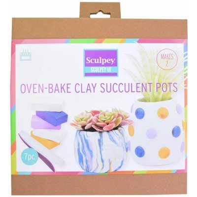 Sculpey sada na výrobu květináčků na sukulenty - 1 sada – Hledejceny.cz