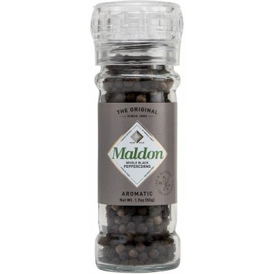 Maldon Whole Black Peppercorns Grinder Doplňovací mlýnek s celým pepřem 50 g