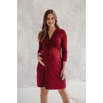 Těhotenské kojící šaty Loop Dress 7/8 Burgundy – Zboží Dáma