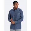 Pánská Košile Ombre košile regular fit OM-SHCS-0147 modrá