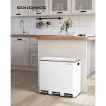 Songmics na tříděný odpad 3 x 18 l bílý – Hledejceny.cz