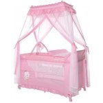 Lorelli Cestovní postýlka Magic Sleep 2 v 1 s baldachýnem Mellow Rose Ballerina Bear – Zboží Mobilmania