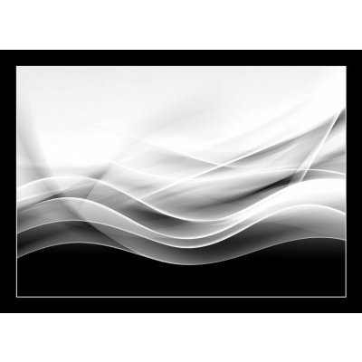 Obraz 1D - 100 x 70 cm - creative abstraction black and white wave background kreativní abstrakce černé a bílé vlny pozadí – Zbozi.Blesk.cz