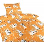 Dadka povlečení Pejsci oranžové 45 x 60 90 x 130 cm – Sleviste.cz