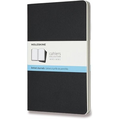 Moleskine Sešity Cahier L tečkované 3 ks černé – Zbozi.Blesk.cz