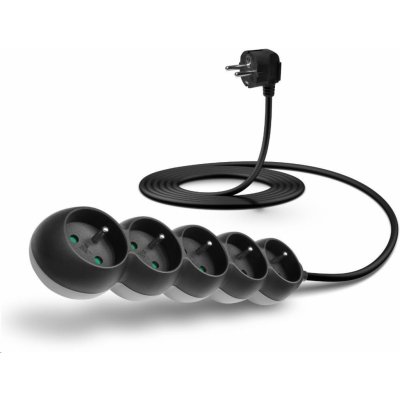 Connect IT prodlužovací kabel 5 zásuvek 3 m bez vypínače černý CI-1324 – Zboží Mobilmania