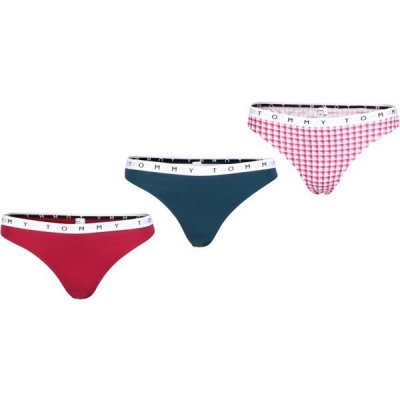 Tommy Hilfiger COTTON 3 PACK 3P THONG PRINT Dámská tanga mix – Zbozi.Blesk.cz