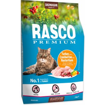 Rasco Premium Cat Senior Turkey Cranberries Nasturtium 2 kg