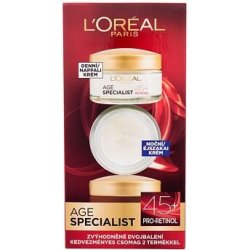 L'Oréal Paris Age Specialist 45+ : denní pleťový krém Age Specialist 45 SPF20 50 ml + noční pleťový krém Age Specialist 45 50 ml