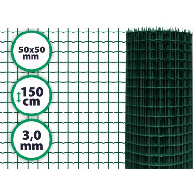 Svařované pletivo Pilonet Super – výška 150 cm, drát 3,0 mm, oko 50x50 mm – Sleviste.cz