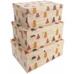 Orion Krabice dárková vánoční papír STROMEK sada 3 ks M – Zboží Živě