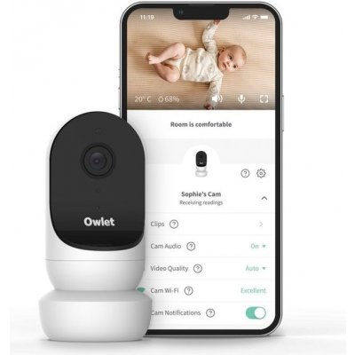 Owlet Cam2 dětská chůvička s magnetickou základnou White – Zboží Mobilmania