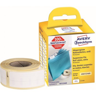 Avery Zweckform AS0722460 Termoetikety | 12x50 mm, 220 ks, bílé, kompatibilní Dymo S0722460 (99017) – Zboží Živě