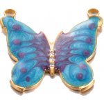Konektor motýl chirurgická ocel zlatá galvanizace - Barva Tmavě modrá AA 468 – Zboží Dáma