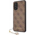 Pouzdro GUESS PU 4G Charm Samsung GalaxyA52 A52 5G A52s 5G hnědé – Zboží Mobilmania