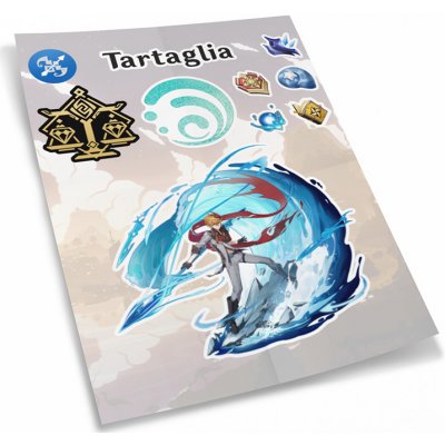 Genshin Impact Sada 10 samolepek Tartaglia – Zboží Živě