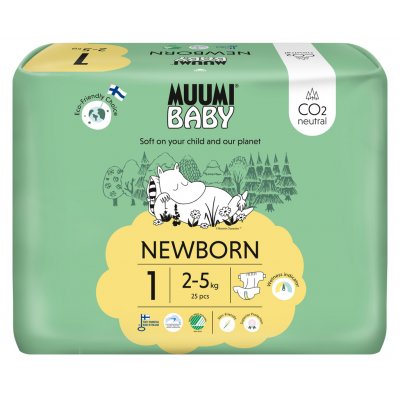 Muumi Baby 1 Newborn 2-5 kg eko 25 ks