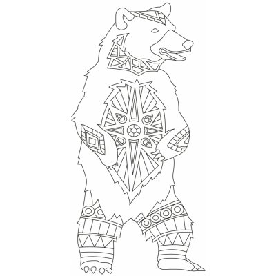 Pískohraní s.r.o. Šablona Medvěd 210 x 297 mm – Zboží Dáma