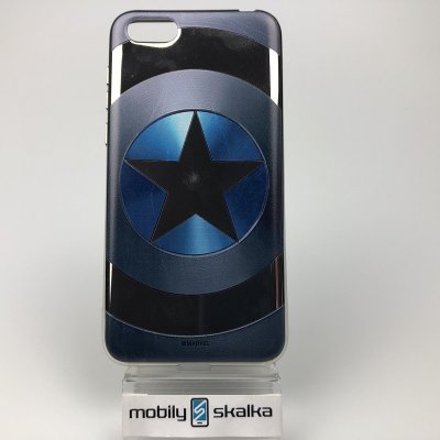 Pouzdro MARVEL Captain America 005 Huawei Y5 2018 stříbrné – Zboží Mobilmania