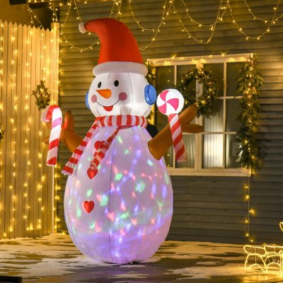 HOMCOM Nafukovací sněhulák s LED světly | 180x100x240 cm – Hledejceny.cz