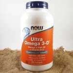 NOW Ultra Omega 3-D 600 EPA + 300 DHA + Vitamin D3 x 180 softgel kapslí – Zbozi.Blesk.cz