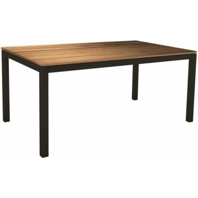 Stern Jídelní stůl Classic, obdélníkový 160x90x73 cm, profil nohou čtvercový, rám hliník, deska old teak – Zbozi.Blesk.cz