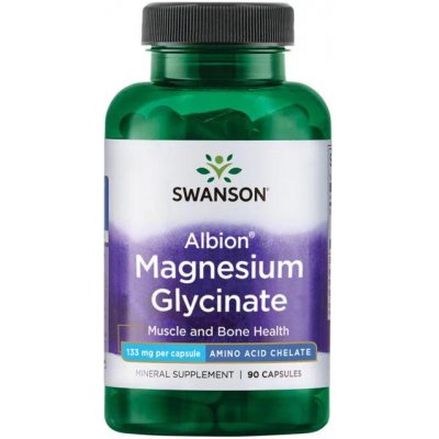 Swanson Albion Magnesium Glycinate 133 mg 90 kapslí – Zboží Mobilmania