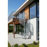 Minka Venkovní schody Rondo Zink Smart 140, modulové pozinkované schodiště – Sleviste.cz