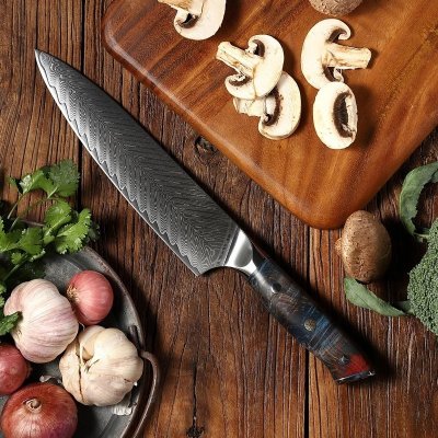 MARMITON Wattan japonský damaškový nůž pryskyřice Pakkawood VG10 21 cm – Zbozi.Blesk.cz