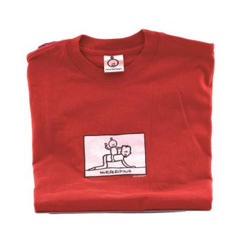 Dětské tričko Mayaka s dlouhým rukávem Horseriding červené