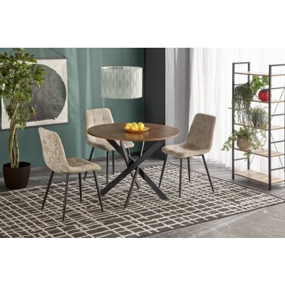 Halmar Jídelní stůl EDGAR (ořech/černý) – Zboží Dáma