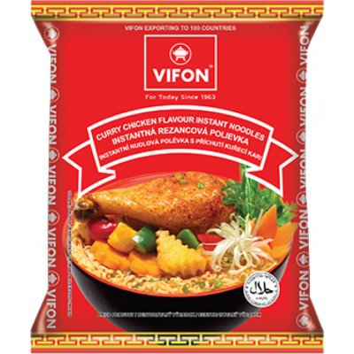 Vifon instantní nudlová polévka s příchutí kari-kuřecí 60 g – Sleviste.cz