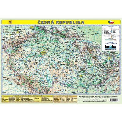 ČESKÁ REPUBLIKa ŠKOLNÍ MAPA MAPA A3 LAMINO Kupka Petr – Hledejceny.cz