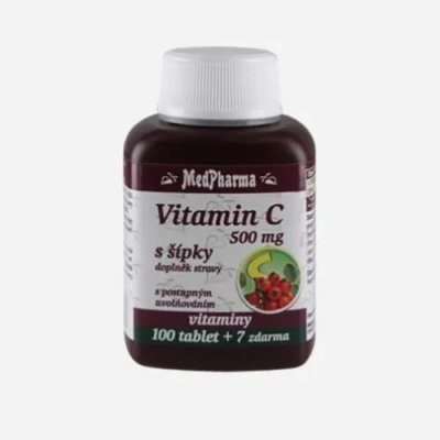 MedPharma Vitamin C 500 mg s šípky prodloužený účinek 6 x 107 tablet – Hledejceny.cz